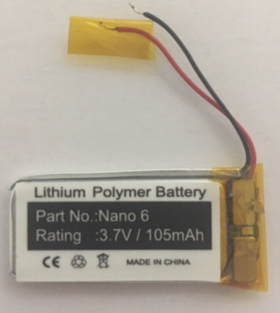 "Lithium Polymer Battery" at the top of the battery,